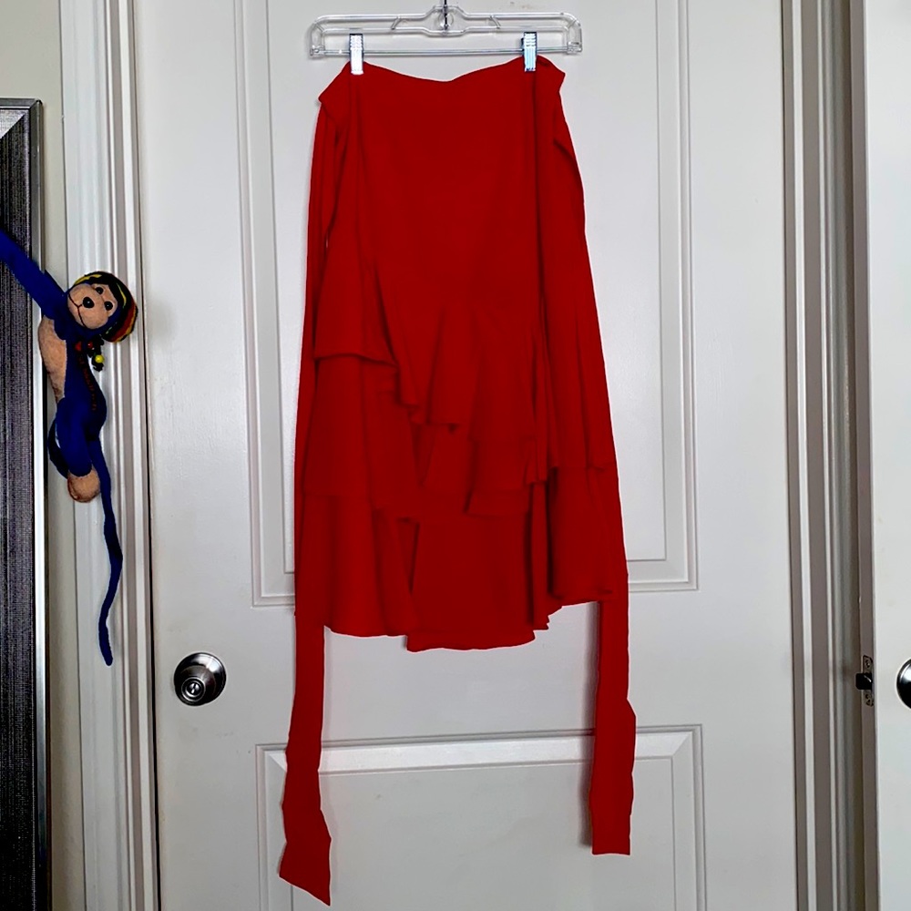 Midi Tiered Ruffle Skirt - Size M